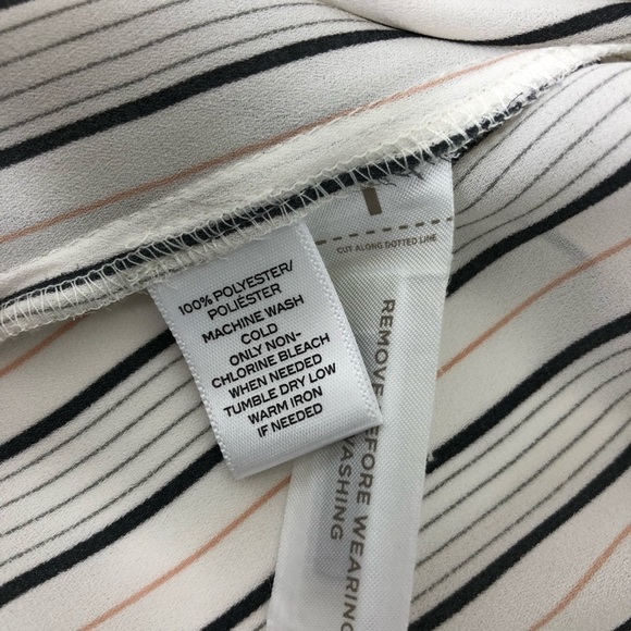 Lofts Sleeveless Open V-Neck Top in Stripes size Xsmall - Picture 7 of 9